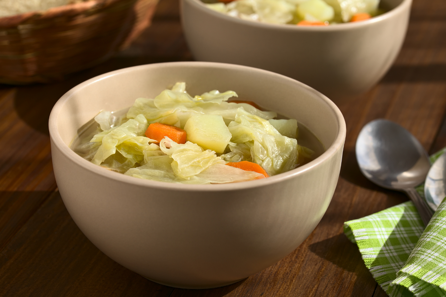 Warming Carrot, Potato and Cabbage Soup for January