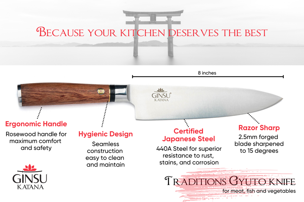 
                  
                    TRADITIONS - 8" GYUTO/CHEF KNIFE
                  
                